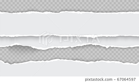 Torn paper with ripped edges realistic vector illustration 67064597