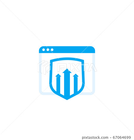 increase vector icon with shield 67064699