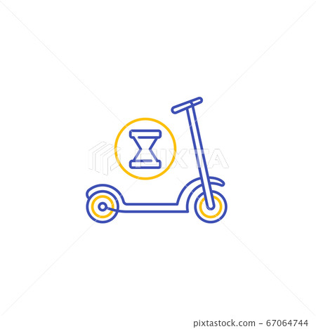 scooter rental service icon, linear 67064744