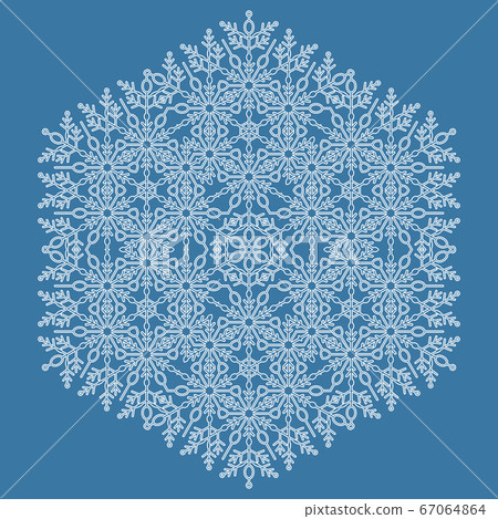 Pretty Round Snowflake - Stock Illustration [67064864] - PIXTA