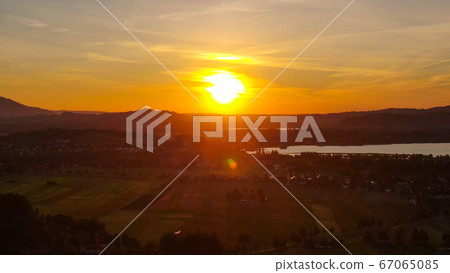 Amazing Sunset in the German Alps 67065085