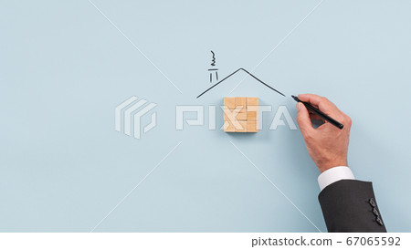 Conceptual image of real estate and insurance Conceptual image of real estate and insurance 67065592