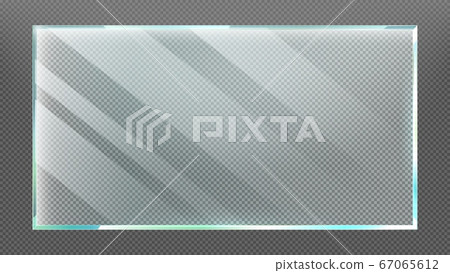 Glass frame with glares and light reflection. Clear realistic window or showcase isolated on transparent background Glass frame with glares and light reflection. Clear realistic window or showcase isolated on transparent background 67065612