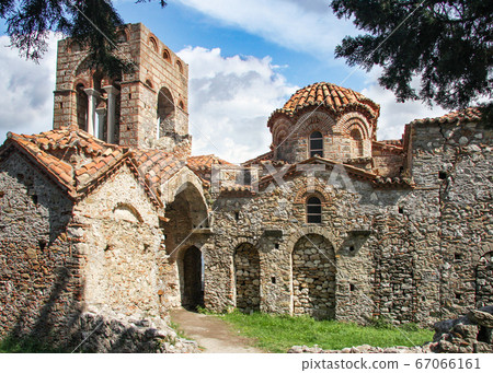 Byzantine church of Hagia Sophia in Mystras. 67066161
