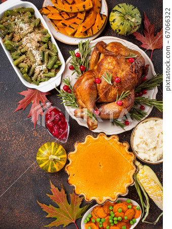 Thanksgiving Day traditional festive dinner 67066322