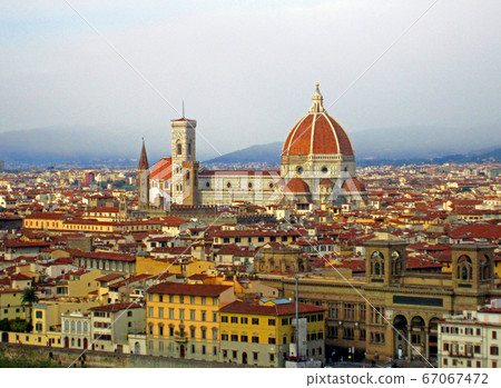 Florence, the distant view of the Duomo Florence, the distant view of the Duomo 67067472