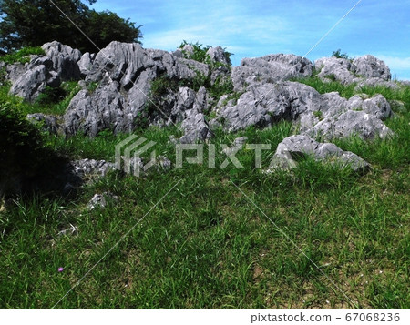 新鮮的綠色秋吉台“從天文台眺望天文台” 新鮮的綠色秋吉台“從天文台眺望天文台” 67068236