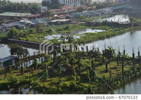 孟加拉國考克斯的巴扎爾海灘村莊當地人居住的老房子 67070122
