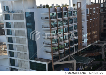 Cox's Bazar in Bangladesh Cityscape of Hotel Motel Zone Resort hotel along Koratri Road 67070127