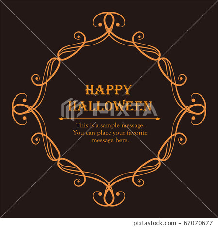 Halloween frame material, October, antique decoration, vintage pattern, plant ivy Halloween frame material, October, antique decoration, vintage pattern, plant ivy 67070677