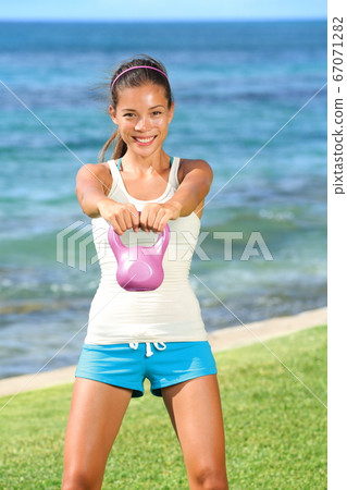 Kettlebell crossfit fitness woman Kettlebell crossfit fitness woman 67071282