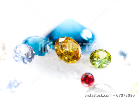 .amethyst diamonds on the white background 67072080