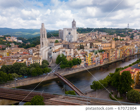 Aerial view of Girona, Spain Aerial view of Girona, Spain 67072804