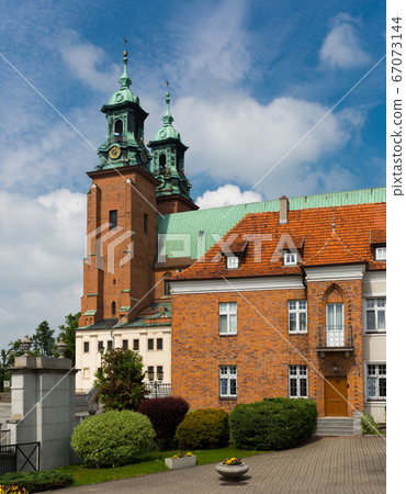 Gniezno Cathedral old landmark in Poland on sunny day 67073144