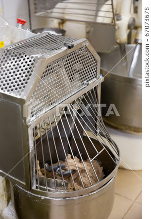 Closeup for dough kneading on bread bakery production factory 67073678