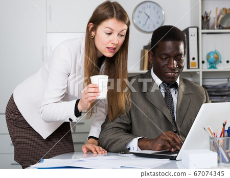 Sexual harassment between two colleagues during working Sexual harassment between two colleagues during working 67074345