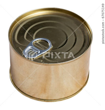 Silver tin can closeup Silver tin can closeup 67075149