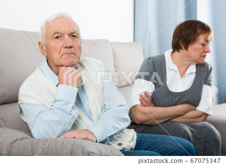 Elderly couple quarrel Elderly couple quarrel 67075347