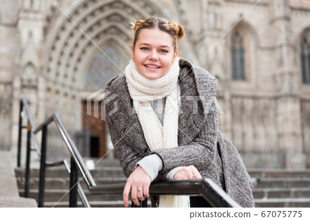 female in the historical city center female in the historical city center 67075775