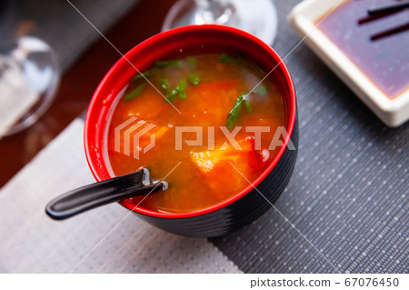 Japanese spicy soup 67076450