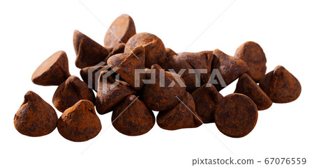 Dessert truffles sprinkled with cocoa Dessert truffles sprinkled with cocoa 67076559
