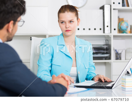 Colleagues meeting in office Colleagues meeting in office 67079710