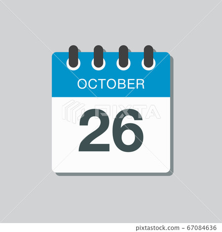 Calendar icon day 26 October, template icon date - Stock Illustration ...