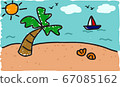 Summer beach painting 67085162