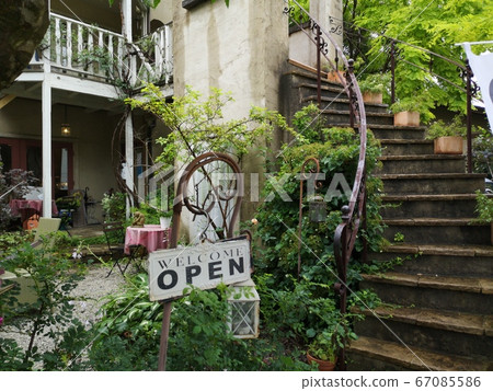 welcome, restaurant, stair 67085586