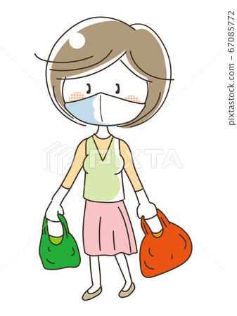 Mask women using eco-bags/my-bags 67085772