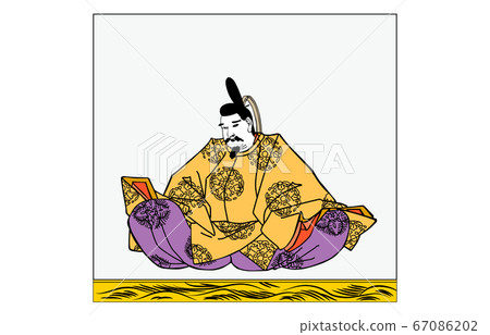 如今的Hyakunin Isshu Azuma Nishiki框架與Kasen-e 96 如今的Hyakunin Isshu Azuma Nishiki框架與Kasen-e 96 67086202