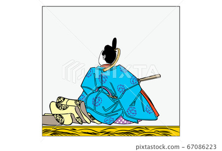 如今的Hyakunin Isshu Azuma Nishiki框架與Kasen圖片93鎌倉右部長 67086223