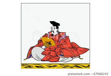 Nowadays Hyakunin Isshu Azuma Nishiki frame with Kasen-e 74 Minatoshi Yoritomo 67086243