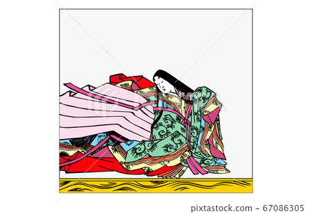 如今的Hyakunin Isshu Azuma Nishiki裱框詩19伊勢 67086305