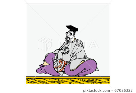 Nowadays Hyakunin Isshu Azuma Nishiki There is a frame Kasen picture 3 Kakimoto Maro 67086322