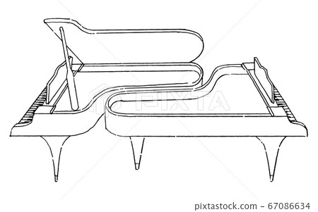 2 piano (lukisan garisan) - Stok2 piano (lukisan garisan) - Stok  