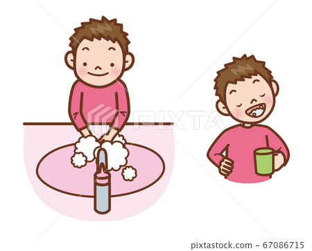 Boy washing hands 67086715