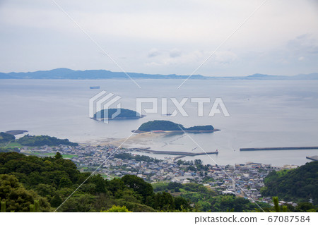 從富士山看到的東羽津海岸 67087584
