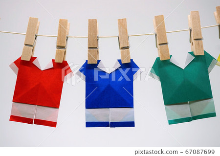Soccer uniform origami 67087699