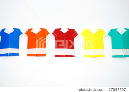 Soccer uniform origami 67087707