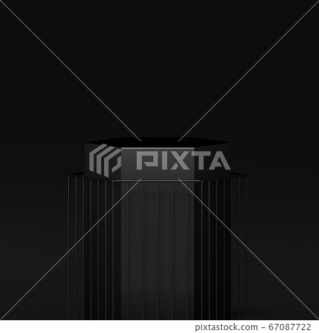 Black stage pedestal, competition platform 67087722