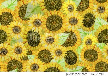 watercolor seamless pattern with yellow - Stock Illustration [67087909 ...