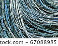 Background of blue vines. Thin curved branches. 67088985