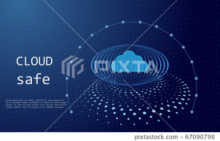 abstract blue tech background. cloud data abstract blue tech background. cloud data 67090798