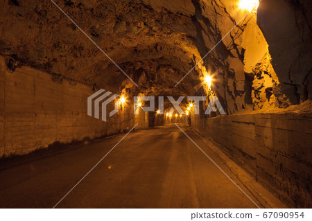 An old tunnel for cars on Madeira 67090954