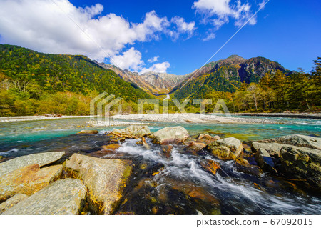上高地,從河橋附近可俯瞰穗高山脈 上高地,從河橋附近可俯瞰穗高山脈 67092015