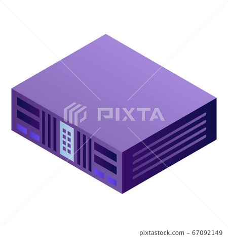 Server computer icon, isometric style Server computer icon, isometric style 67092149