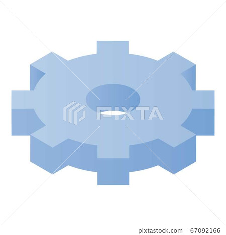 Gear wheel icon, isometric style Gear wheel icon, isometric style 67092166