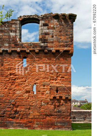 Penrith Castle. The castle is situated in a public park in Penrith, Cumbria, northern England and was built at the end of the 14th century to defend the area from invasion by Scottish invaders. Penrith Castle. The castle is situated in a public park in Penrith, Cumbria, northern England and was built at the end of the 14th century to defend the area from invasion by Scottish invaders. 67092220