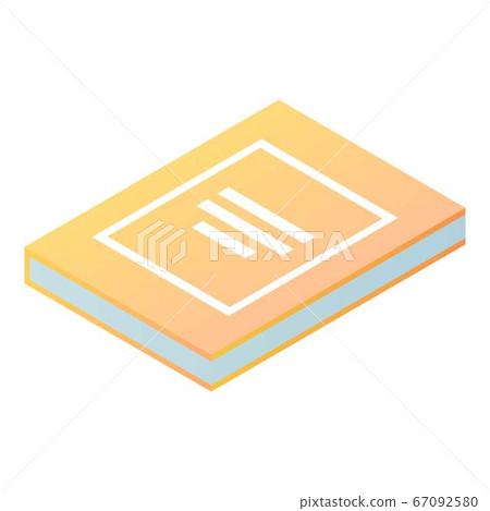 School book icon, isometric style 67092580